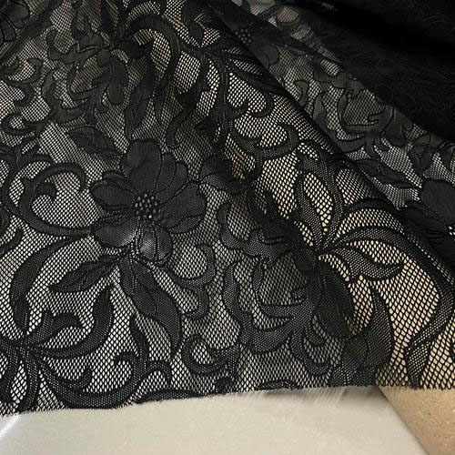 Black Stretch Lace Fabric
